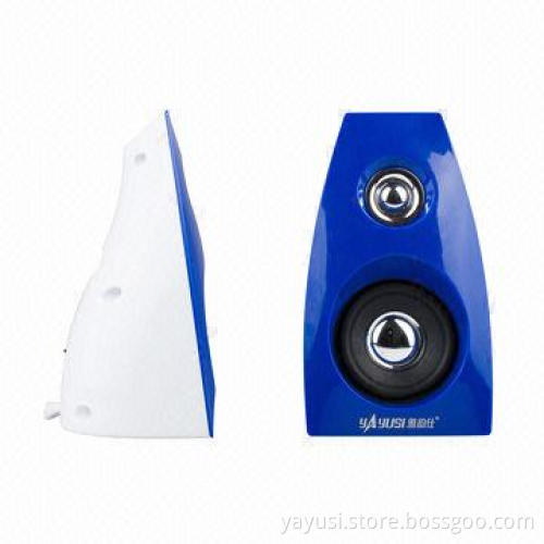 Portable Hi-Fi 2.0 Speakers with USB Connector and 3.5mm Aux, Sized 72 x 62 x 138mm